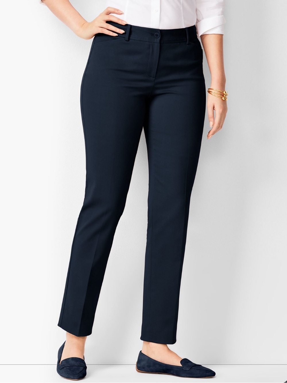 Talbots Navy Straight-Leg Dress Pants for Women